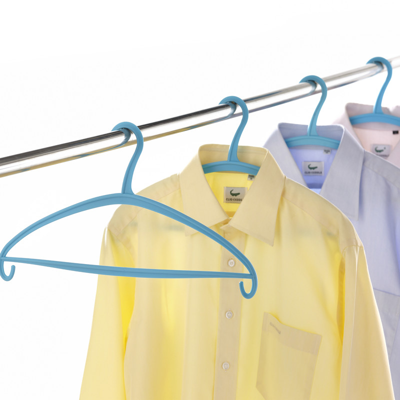 HSBC Xinjia elegant curved non-wrinkle plastic hanger Shirt hanger 41 5cm non-slip clothes rack