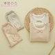 Quần áo trẻ em mùa xuân và mùa thu đồ lót sơ sinh nam và nữ quần áo trẻ em mùa thu quần mùa thu vai mở bộ bông phù hợp - Quần áo lót bộ đồ cotton cho bé trai Quần áo lót