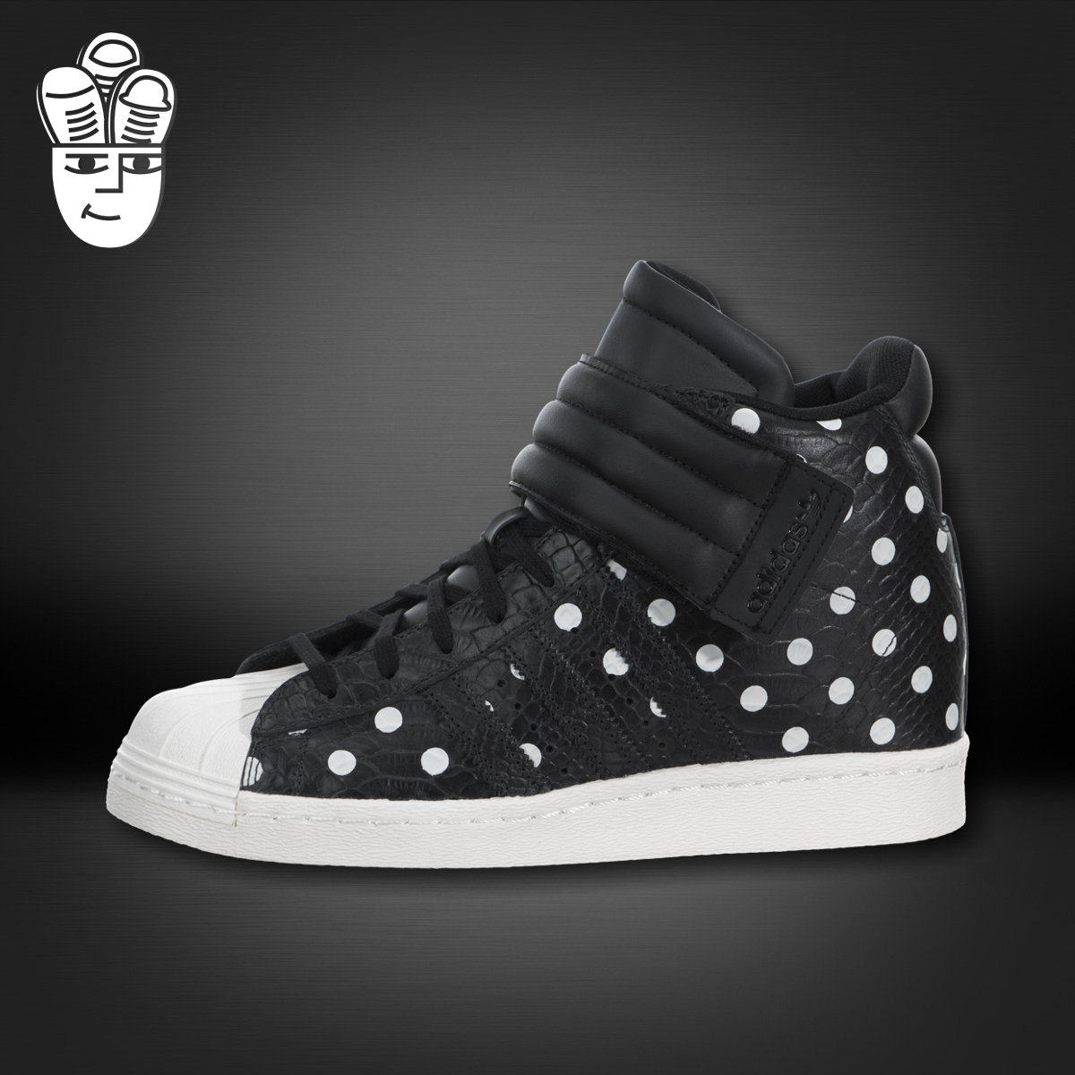 Adidas Superstar Up Strap 三叶草女鞋 高帮贝壳头板鞋  魔术贴