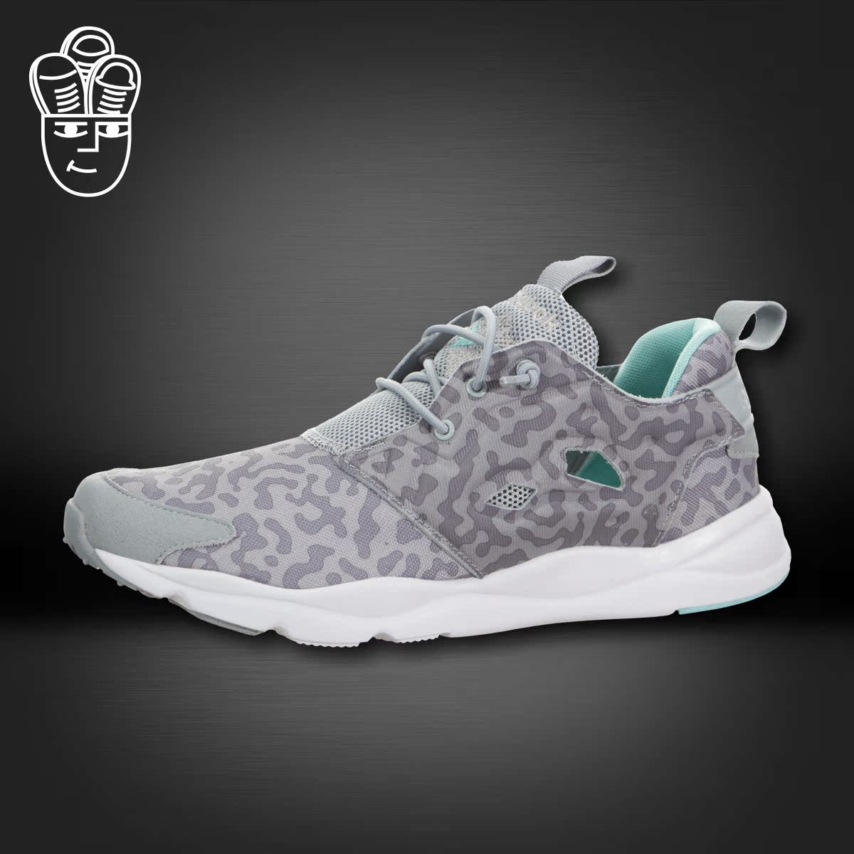 Reebok Furylite锐步女子时尚跑鞋 印花跑步鞋 运动休闲鞋