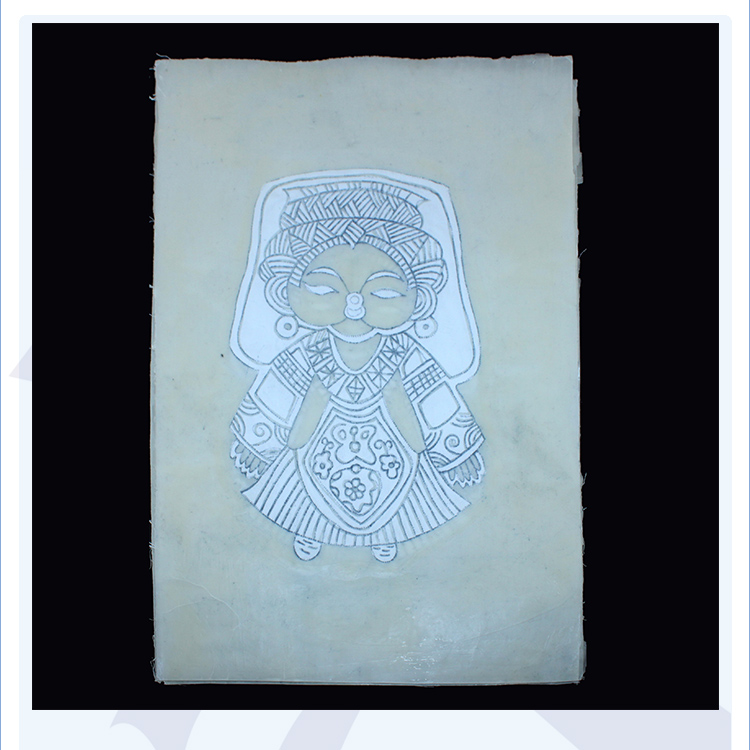 Pure handmade batik painting Miao aunt picture Semi-finished products that have been waxed but not dyed are for reference only