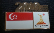 2010 Guangzhou Asian Games badges participating country badges Singapore badges