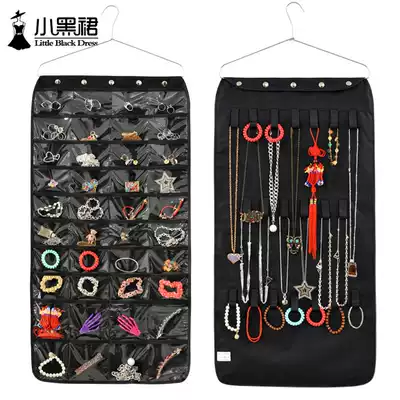 Small black dress Oxford fabric wardrobe cabinet wall rear door storage bag three-dimensional multi-layer jewelry first jewelry storage bag
