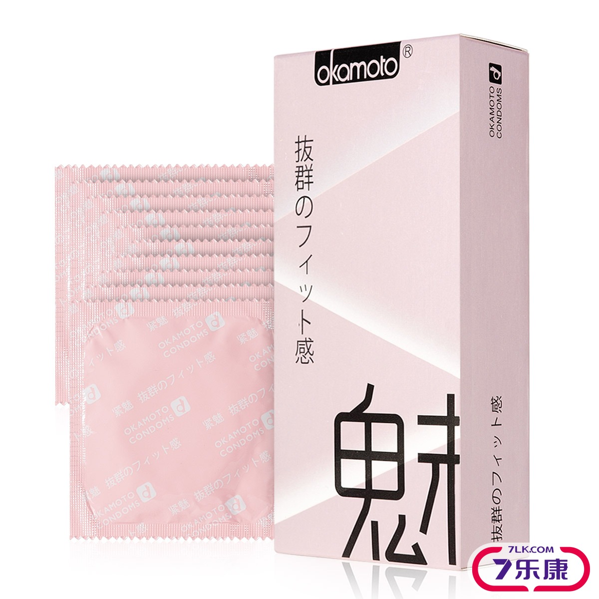 冈本紧魅避孕套玫瑰花纹紧型安全套10片男女成人情趣性用品byt