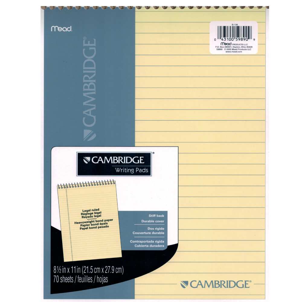 Mead legal pad #3 (043100598909)