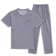 Bộ đồ thể thao trung niên nam mùa hè quần ngắn tay mỏng phần cotton XL cha trung niên thể thao mùa hè - Thể thao sau