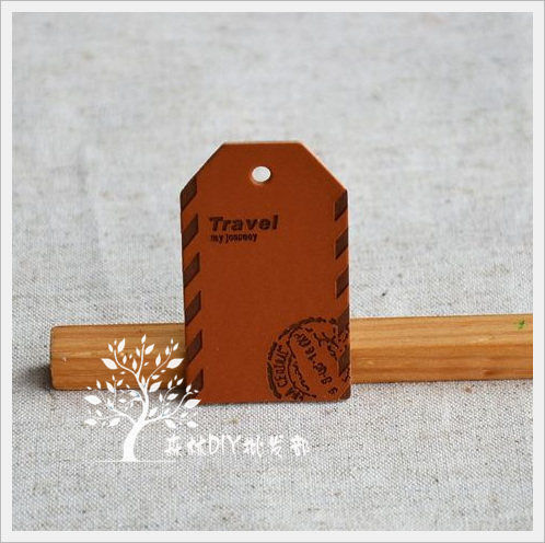 (Forest Wholesale) DIY Korean Net Synchronized Clothing Bag PU Leather Label Manual Label Postmark 20 20g