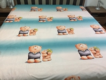 Small version of Cartoon home has little bear cotton bedding sheet bed quilt cover pillowcase four-piece set can be customized