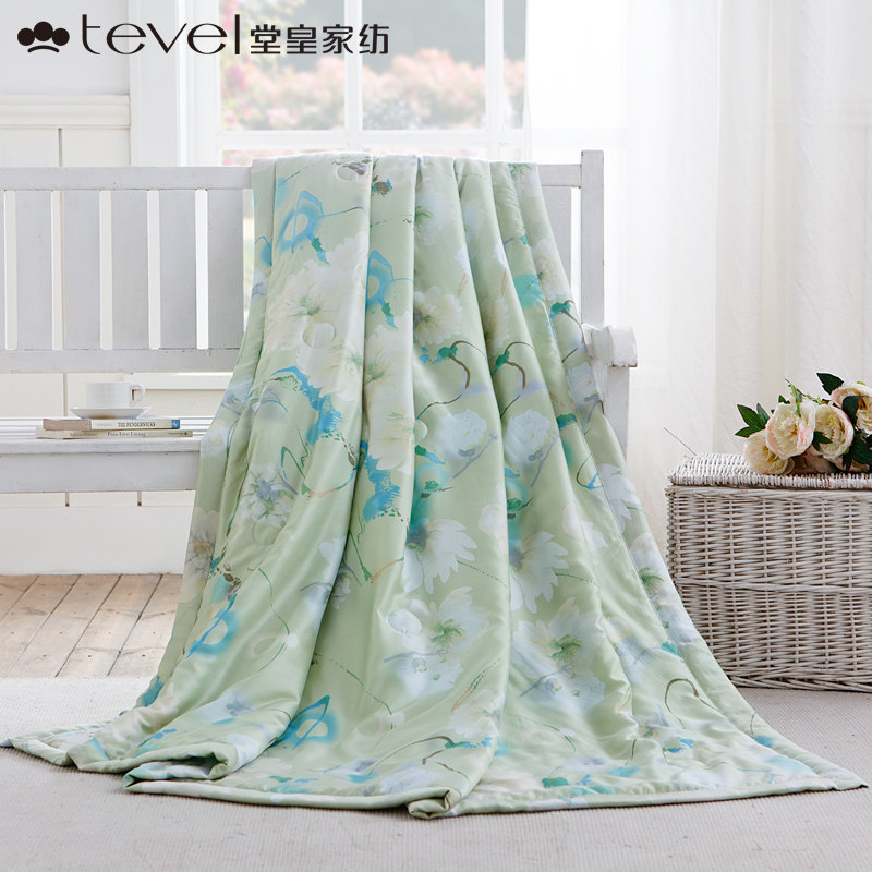 【天猫超市】堂皇家纺 天丝印花夏空调被夏凉被 翠提春晓150*200