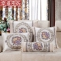 Đệm sofa kiểu châu Âu Tăng xe đầu giường gối văn phòng gối hình chữ nhật gối gối hình trụ kẹo Chăn gối văn phòng 3 in 1