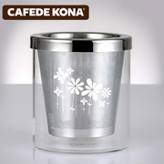 CAFEDE KONA cà phê bột lọc thô bột lọc cup thép không gỉ lưới bị rò rỉ cà phê phụ kiện thiết bị