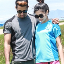 Quick-drying T-shirt for men and women couples loose large size outdoor sports running sweat-absorbing fast-drying summer short sleeve quick-drying clothes