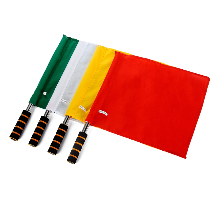 Color signal flag Athletics flag Referee flag Hand flag Cheer flag stainless steel pole anti-slip sponge sleeve