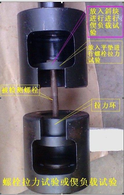 High strength bolt inclined load test clamp high strength bolt test clamp