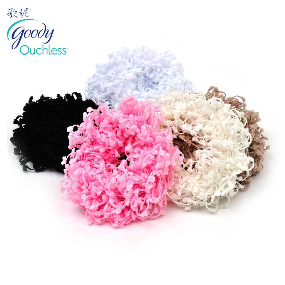 新款 美国Goody歌妮发圈 女孩头花 毛蓉发圈 加粗 高弹力 优雅5个