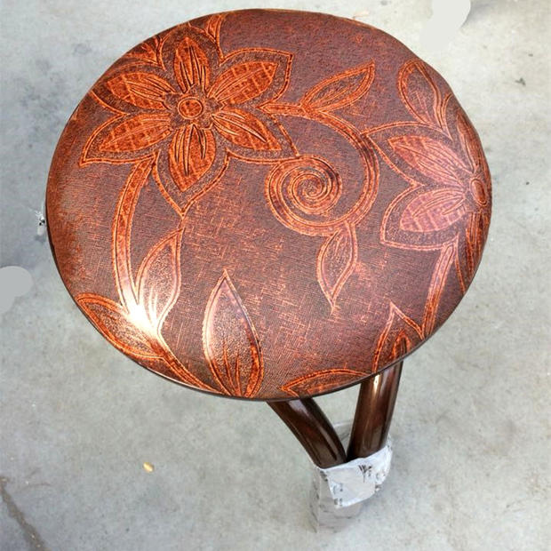 Round stool steel pipe changing shoes dining table stool training dining room household soft stackable chair computer bar office wear shoes