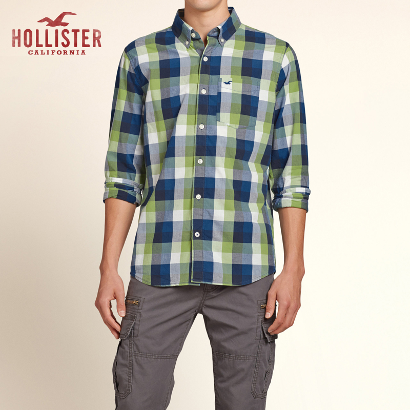 Hollister格子口袋衬衫 男 107006
