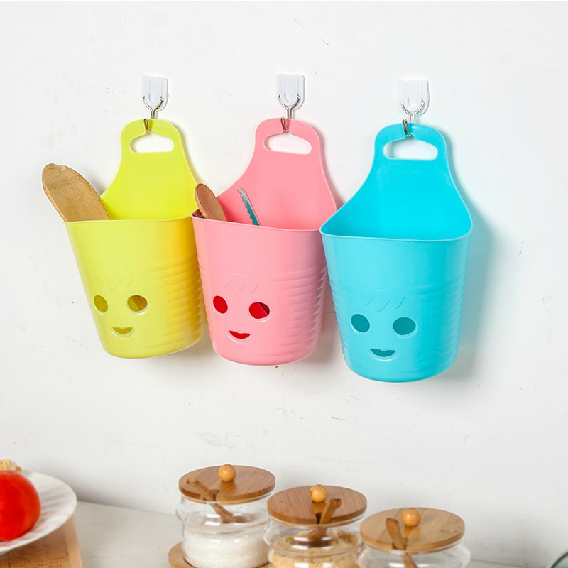 Plastic Hanging Basket Small Basket Kitchen Containing Basket dorm basket Desktop Basket Desk bathroom Hanging Storage Basket