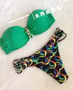 Người đẹp châu Âu bikini nóng bỏng tắm phù hợp với bộ ngực lớn ba điểm tụ tập áo tắm đi biển gợi cảm BIKINI