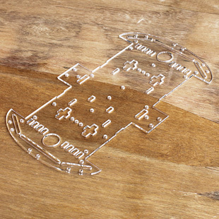 Smart Car Chassis 4WD Bottom Plate 4 Wheels Good Quality Single Piece Price (C6A1)