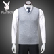 Playboy cashmere vest nam cổ chữ V len trung thu mùa thu và áo len mùa đông áo len vai vest bố áo vest nam đẹp Dệt kim Vest