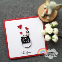 Born as summer flowers Creative exquisite handmade paper greeting cards Finished birthday Anniversary gifts Vintage camera Love photography