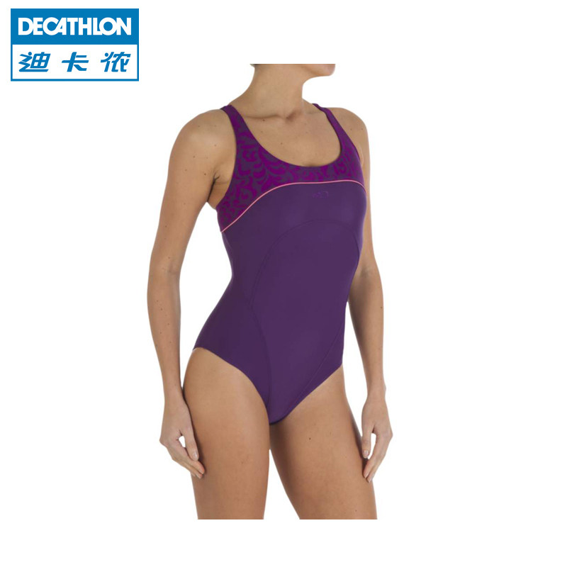 迪卡侬 游泳运动 女士连体三角泳衣 专业舒适稳定 107994NABAIJI