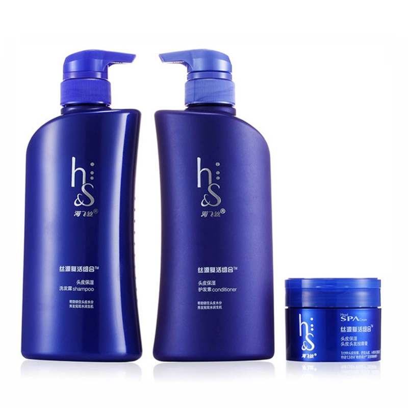 海飞丝丝源复活洗发水530ml+护发素530+90g按摩膏套装