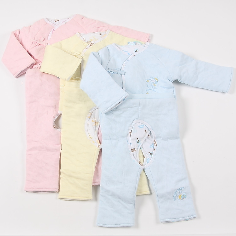 【清仓】史努比童装专柜正品新生儿snoopybaby冬夹棉家居服套装