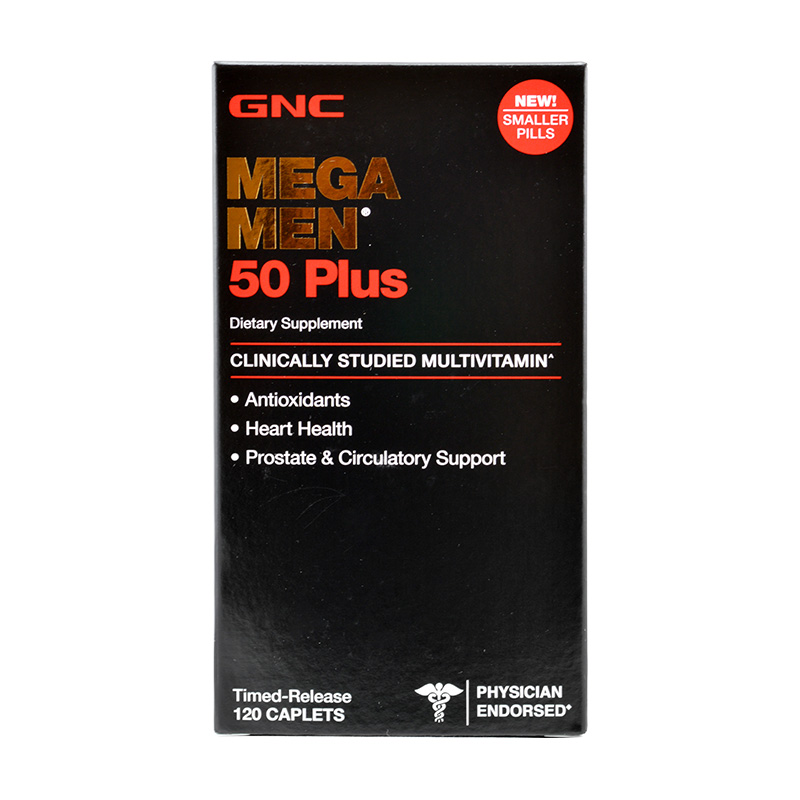 美国放心直邮 GNC50岁以上男性综合维生素缓释片 120粒 三盒包邮