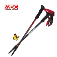 MBC trekking cực carbon kính thiên văn khóa siêu nhẹ tay cầm thẳng đi bộ ngoài trời M120 M130 M371 M201 gậy leo núi naturehike