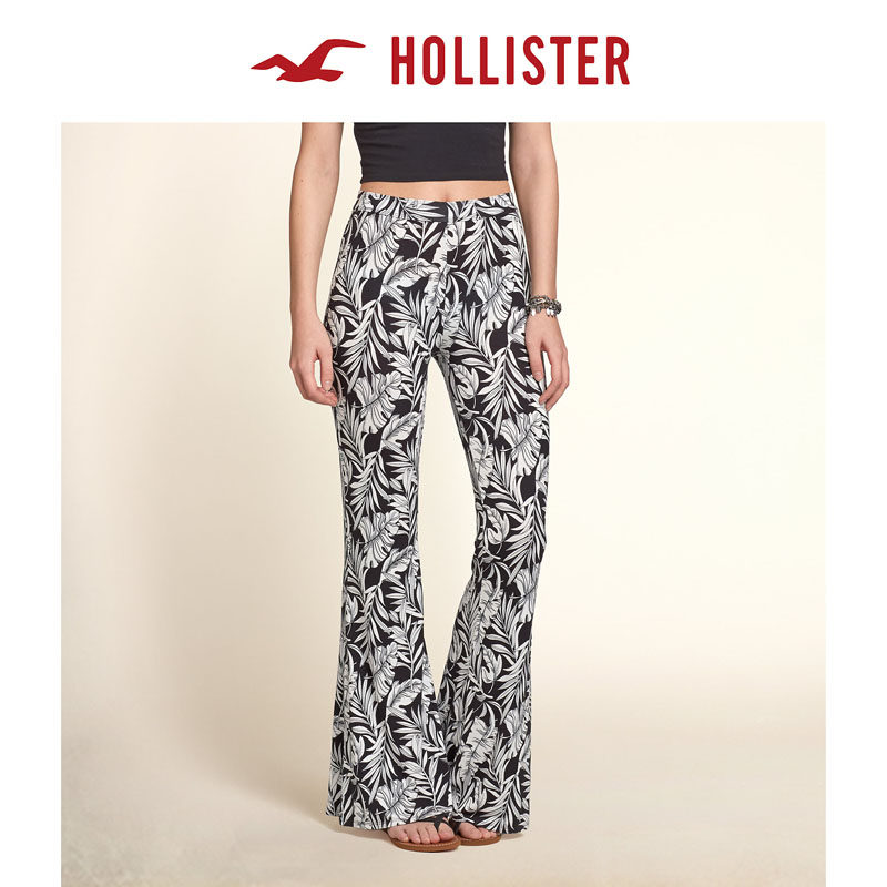 Hollister印花针织喇叭裤 女 89692