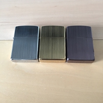 Hong Kong original zorro zorro kerosene lighter real gold vertical brushed Brown windproof ultra-thin mens gift