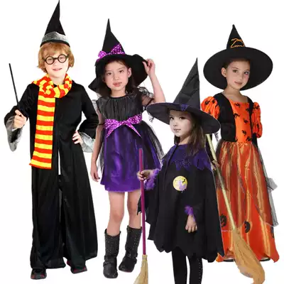 Halloween children's clothing Girls performance clothing Women's clothing Boys vampire clothes Horror princess dress Witch