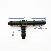 Khớp tee 7.89-ID6 Đường nhiên liệu ô tô Khớp nối nhanh T-type tee - Sửa đổi ô tô