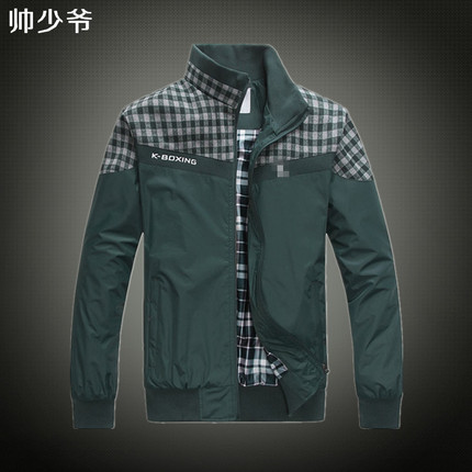 男式jacket夹克衫薄款外套修身立领单衣商务休闲秋季新款青年男装