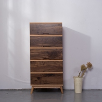 Nordic Minimalist Daily Solid Wood Five Fighting Cabinet Xuan Guan Red Oak Lockers Modern Log Bucket Closet Living Room