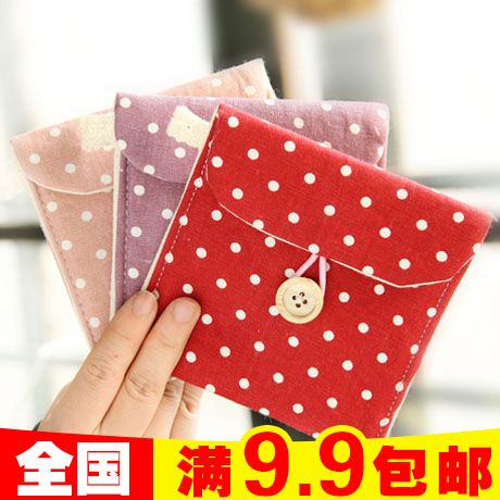 Han edition Creative containing supplies Korea Fresh Po Point Cotton Tampon Sanitary Cotton Containing Bag Sanitary Cotton Bag