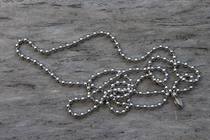 Hong Kong MG 304 stainless steel high-strength bead chain dog tag chain 3MM diameter large beads