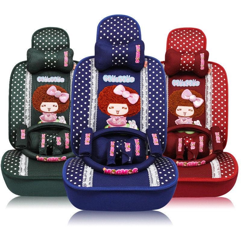 摩丝娃娃 汽车坐垫卡通四季通用夏季全包汽车座垫椅垫汽车用品