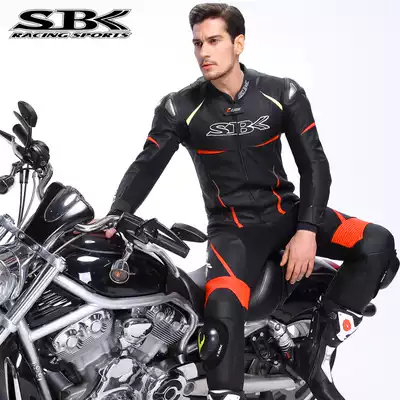Taiwan SBK new one-piece leather clothing locomotive riding clothing equipment locomotive racing suit suit suit anti-wrestling clothing customization