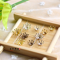 Handmade DIY copper flower heart flower Flower core small Lotus ancient hair hairpin accessories materials