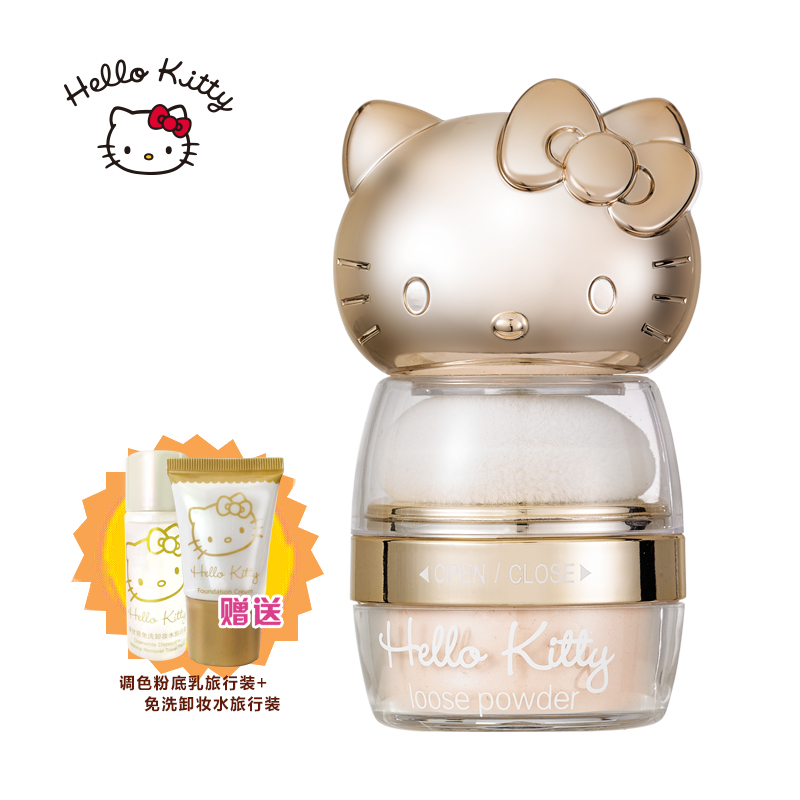 HELLO KITTY/凯蒂猫 矿物定妆蜜 韩国散粉珠光持久粉微商专卖