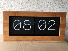 Будильник Древесины флип часы автоматический творческий