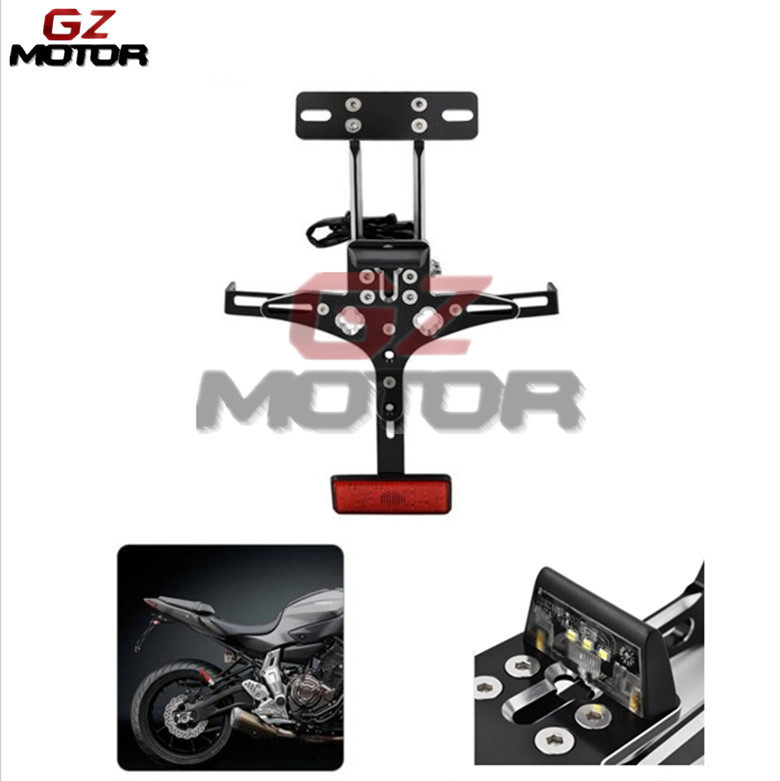 Ducati Monster 696 M750 modified CNC high-quality LED lights universal license plate bracket license plate frame
