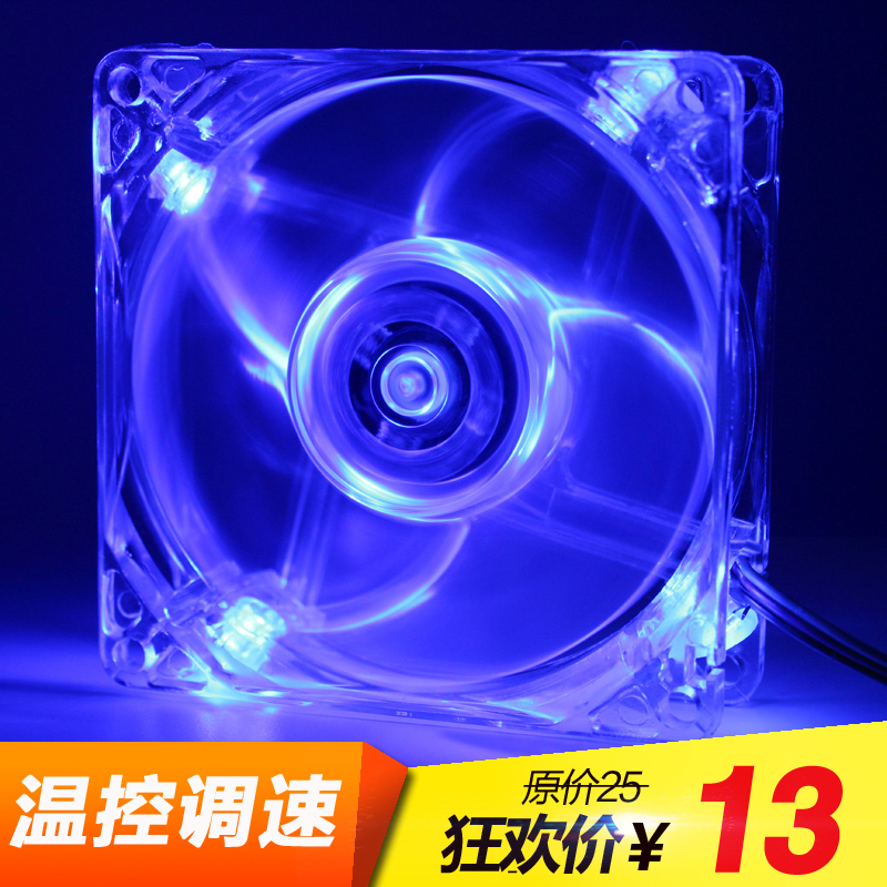 Longyou 8cm desktop computer case fan 8cm cooling fan LED lantern CPU fan silent power supply fan