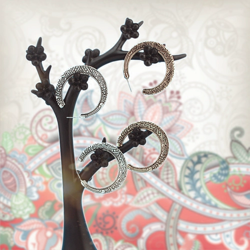 Ретро модные серьги, этническое кольцо, украшение, европейский стиль, стиль бохо, этнический стиль