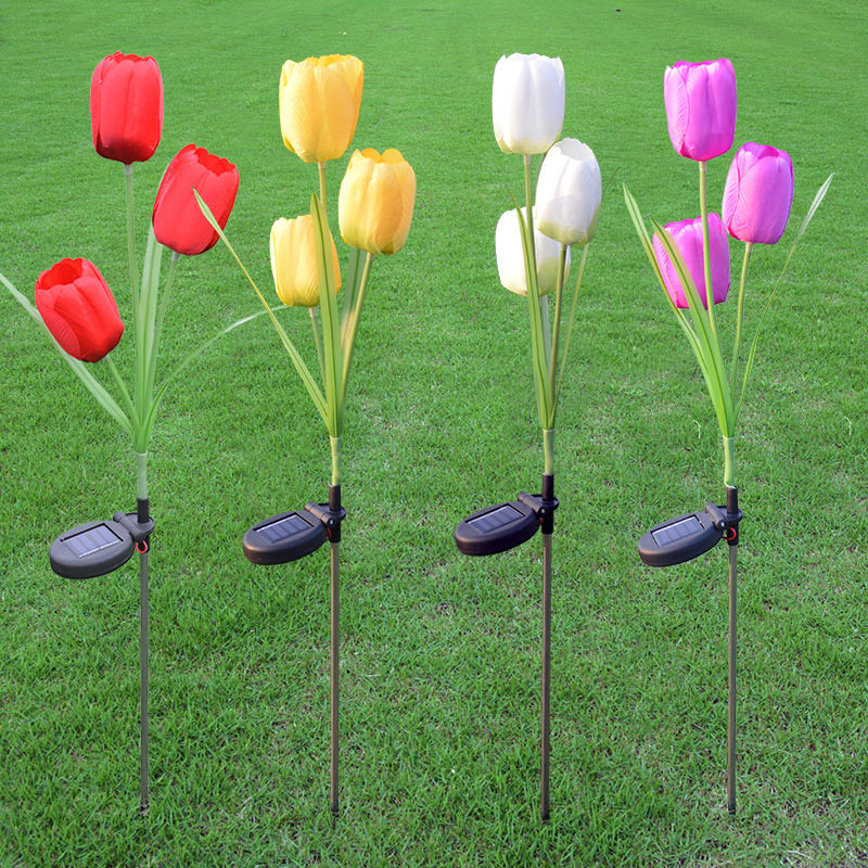 2022 new solar lights outdoor LED solar tulip outdoor light