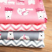 Tự làm quần áo handmade vải giường twill bông in vải cực gấu thiên đường chiều rộng 160cm