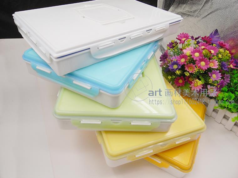 High-grade double-handed 56-grid paint box anti-color leakage hard cover sealed color toner box water powder box